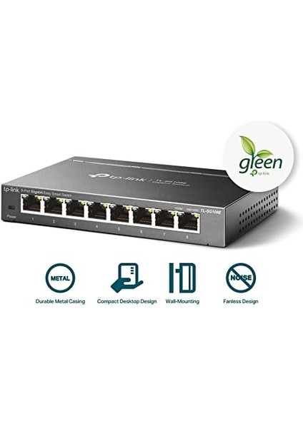 TL-SG108E, 8-Port 10/100/1000 Mbps Gigabit Easy Smart Switch