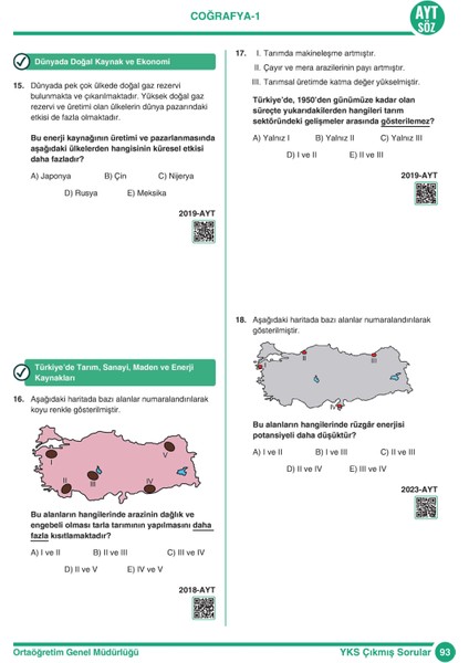 Yks-Ayt Sözel Çıkmış Sorularson 7 Yıl(Meb)