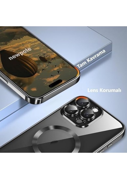 iPhone 16 Pro Max Için Magsafe ile Uyumlu Kılıf Kroin Darbelere Dayanıklı Sararma Karşıtı Lens Koruyuculu Güçlü Manyetik Tutuş Apple iPhone 16 Pro Max Için Magsafe ile Uyumlu Kılıf