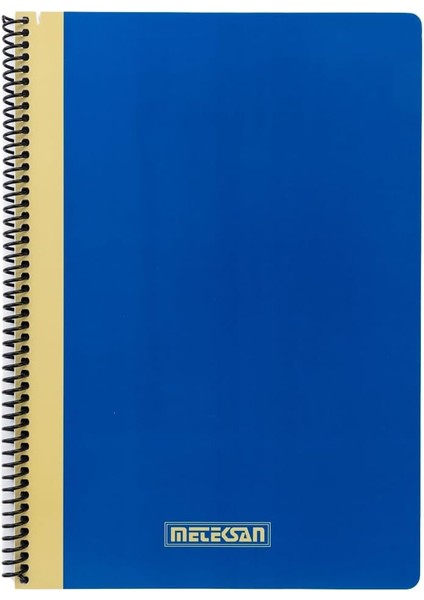 Pruva Ofis Serisi, A4 120 Yaprak Çizgili Karton Kapaklı Pet Spiralli Defter, Mavi