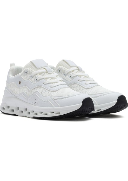 Kadın Bej Bağcıklı Kalın Tabanlı Sneaker 25SFE495714