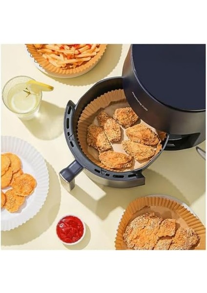 Adet Yuvarlak Hava Fritözü Airfrayer Tek Kullanımlık Parşömen Kağıdı - 20 cm