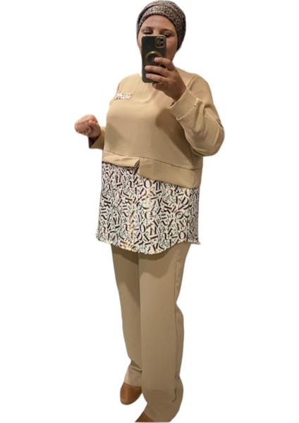 Büyük Beden Ithal Ayrobin Kumaş Ikili Takım