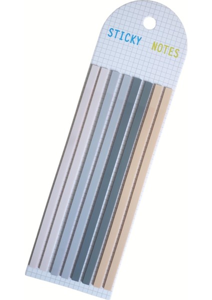 Post-It Sticky Notes Şeffaf Renkli Yapışkan Postit Not Kağıdı Etiketi Uzun Şeritler (Renk 4)