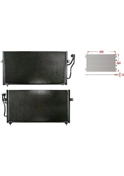 Klima Radyatörü 660X340X16 – CAB311B078 Wisco - Mıtsubıshı Carısma 1.3 02 ve Sonrası Uyumlu