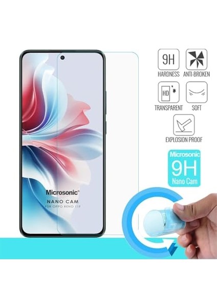 Oppo Reno 11F Nano Glass Cam Ekran Koruyucu [reno 11F ile Uyumlu Ekran Koruyucu - Şeffaf]