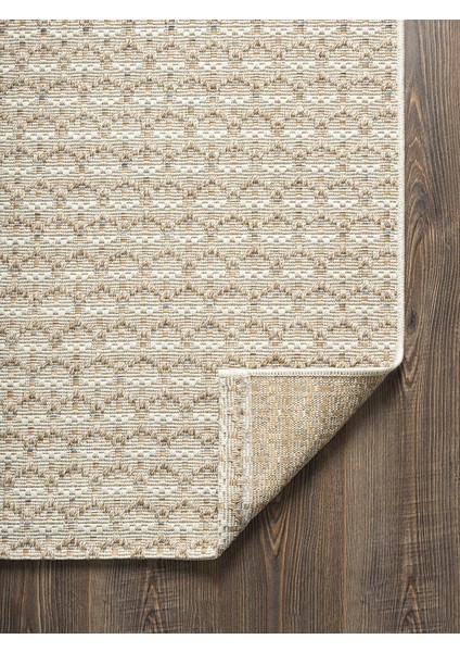 Tiora TI006A Krem Jüt Halı Naturel Sisal Örme Hasır Modern Yıkanabilir Dayanıklı Tozu Yok