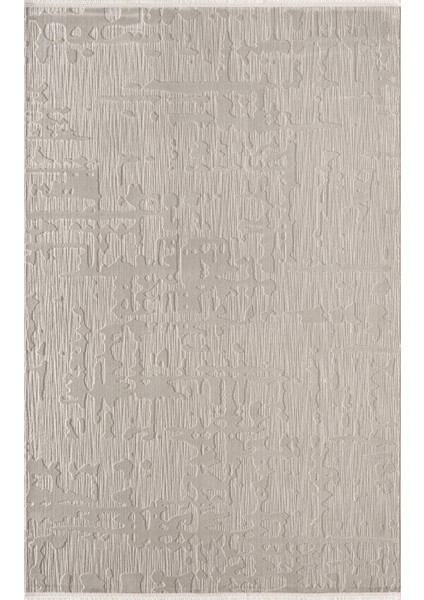 Tablo TL010A Gri Halı Geometrik Desen Antialerjik Pamuk Taban Yıkanabilir Salon Halısı Yatak Odası