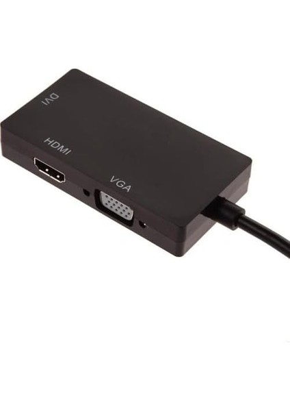 Mini Displayport To HDMI DVI VGA Kablo Çevirici Dönüştürücü Thunderbolt Mini Dp To HDMI DVI VGA Adaptör