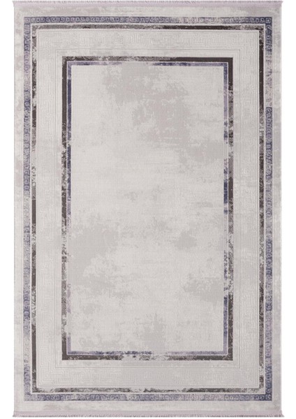 Scala SC005G Gri Halı Modern Desenli Tozu Az Akrilik Salon Halısı Yatak Odası Mutfak Koridor