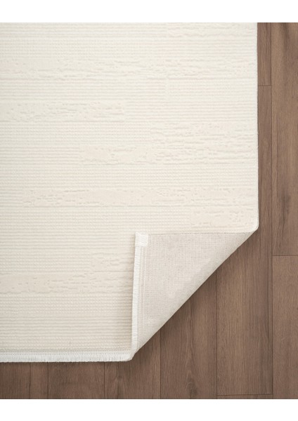 Armony AR013W Beyaz Halı Modern Desenli Akrilik Pamuk Taban Tozu Az Salon Halısı Yatak Odası Koridor fırsatları