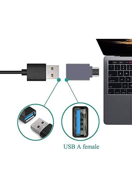 Type C USB 3.1 To USB 3.0 Dönüştürücü Otg Çevirici Adaptör Metal Macbook, iPad Air 2020, iPad Pro, Surface Pro, Xps ve Daha Fazlası ile Uyumlu- USB To USB C Adapter, Up 5gbps