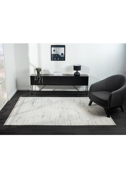 Feel FL004M Krem Halı Modern Desen Akrilik Tozu Az Pamuk Taban Salon Halısı Yatak Odası Koridor