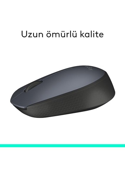 M170 Kablosuz Mouse, Pc, Mac, Dizüstü Bilgisayar Için, 2,4 Ghz, USB Mini Alıcılı, Optik Izleme, 12 Aylık Pil Ömrü, Sağ ve Sol Elle Kullanıma Uygun, Gri