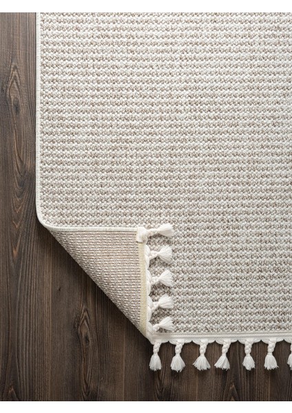 Effect EF005A Bej Halı Modern Desenli Antialerjik Jüt Taban Salon Halısı Yatak Odası Mutfak Koridor fırsatları