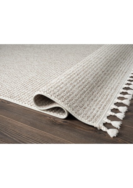 Effect EF005A Bej Halı Modern Desenli Antialerjik Jüt Taban Salon Halısı Yatak Odası Mutfak Koridor indirimleri