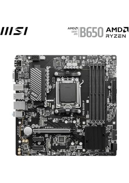 MB Pro B650M-P Am5 Ddr5 6000MHZ(OC) HDMI Dp VGA 2x M.2 Usb3.2 2.5g Lan Matx Anakart