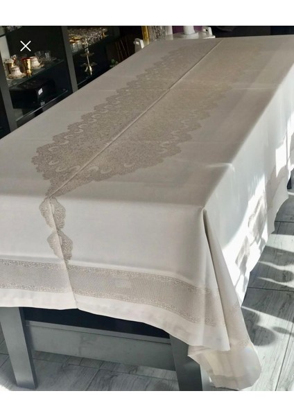 Avangarde Ipeksi Leke Tutmaz Su Tutmaz Dertsiz Taş Renkli Dikdörtgen Masa Örtüsü 160 x 260 cm Makinede Yıkamaya Uygun.
