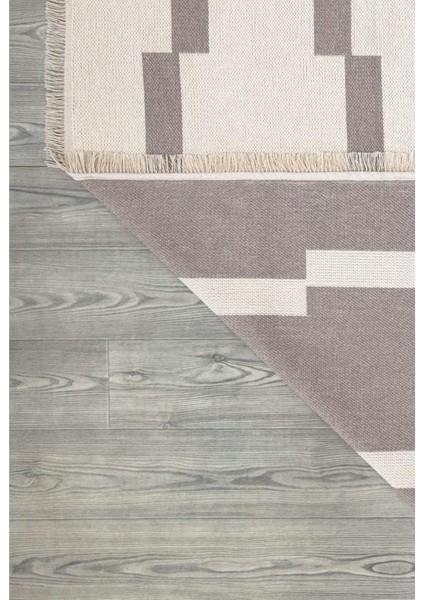Home Çift Taraflı Makinada Yıkanabilir Modern Desenli Dokuma Kilim Karessa 5 (60X100)