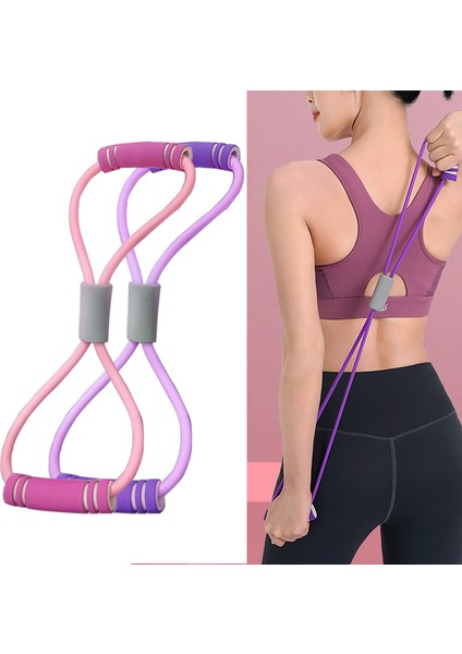 Mor Tarzı Fitness Direnç Bandı 8 Kelime Elastik Bant Göğüs Geliştirici Lastik Döngü Fitness Ekipmanları Stretch Yoga Egzersiz Eğitimi (Yurt Dışından) fiyatları