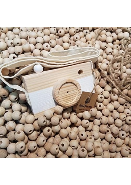 Ahşap Oyuncak Kamera, Montessori Oyuncakları 1 Yaşında, Duyusal Oyuncaklar, Eğitici Ahşap Oyuncaklar, Organik Ahşap Oyuncak, Hayvan Oyuncakları, 1 Yaşındaki Kız Erkek Çocuk Hediyesi. (Beyaz)