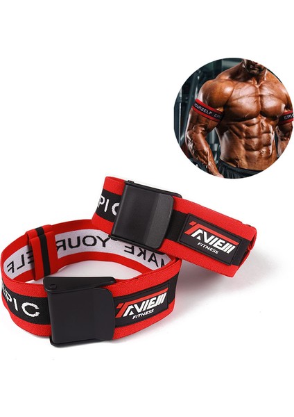 2 Adet Kol Bantları Stili Fitness Kol Pazı Bacak Uyluk Kas Direnci Oklüzyon Bantları Halter Vücut Geliştirme Kan Akışını Kısıtlama Egzersiz Kayışı (Yurt Dışından)