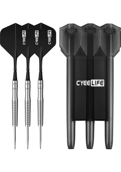 Siyah Stil Cyeelife Tungsten 23G Çelik Uçlu Dart, Taşıma Çantası ve Tek Parça Uçuş Yarışması Profesyonel Dart Seti ile 90% (Yurt Dışından)
