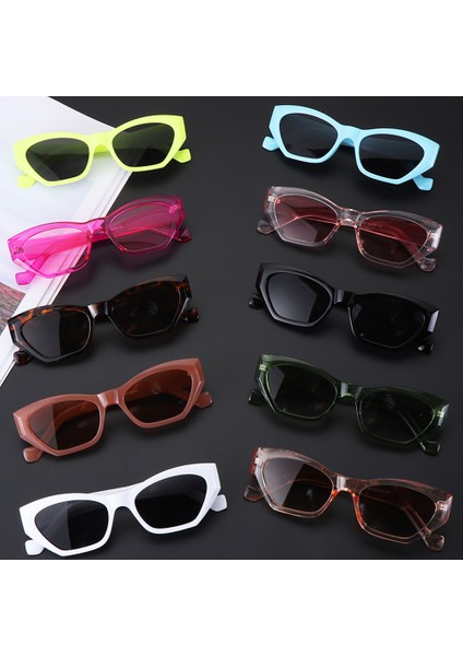 C07 Stili Kare Geniş Çerçeve Küçük Dikdörtgen Güneş Gözlüğü Kadın Shades Vintage Gözlük UV400 Şeker Renk Bisiklet Kız Erkek Güneş Gözlükleri (Yurt Dışından) modelleri