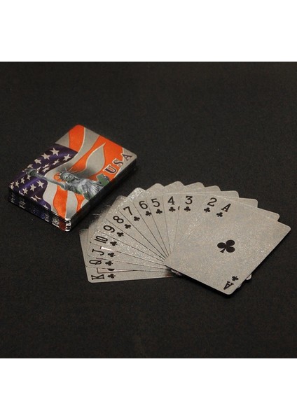 B Tarzı 2121 Yeni Geldi Özgürlük Heykeli Gümüş Folyo Poker Abd Aşınmaya Dayanıklı Smoonth 100% Pvc Entertainment Magic Tricks Pokers Hediye (Yurt Dışından) indirimleri