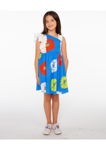 Tek Omuzlu Kız Çocuk Elbise