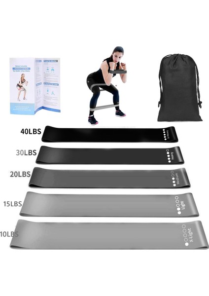 Set D-7pcs Stili Bacaklar ve Popo Pilates Spor Yoga Crossfit Egzersiz Ekipmanları Için Eğitim Fitness Egzersiz Spor Salonu Mukavemet Direnç Döngü Bantları (Yurt Dışından)