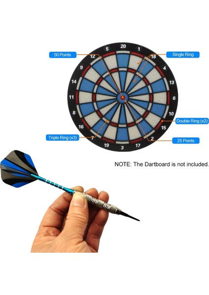 Mavi Stil 18G Plastik Uçlu Güvenli Dart Uçuşlar Kapalı Spor Dart Ev Oyunları Puntas De Dardos (Yurt Dışından)