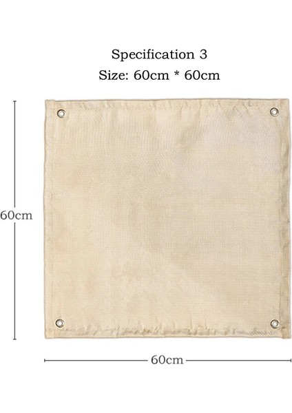 No.3 Tarzı Ateş Çukuru Battaniye Ateş Çukuru Mat Yanmaz Kamp Sobası Izgara Mat Battaniye Zemin Veranda Güverte Çim Kamp Alanı Fiberglas Köz Mat (Yurt Dışından)