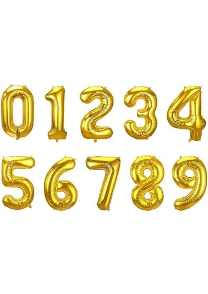 2 Yaş Doğum Günü Rakamlı Balon Yaş Günü Gold Renk Folyo Uçan Balon 102 cm Doğum Günü ve Parti Dekorasyonu Büyük Boy Balon 40 Inç - 102 cm Doğum Günü Dekorasyonu Balon Yaş Sayı Helyum Balon 2 Rakamı