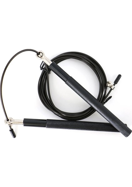 Siyah Stil Atlama Hızı Atlama Ipi Alüminyum Ayarlanabilir 3 M Metal Rulman Kolu Boks Fitness Egzersiz Eğitimi Için Atlama Ipi (Yurt Dışından)