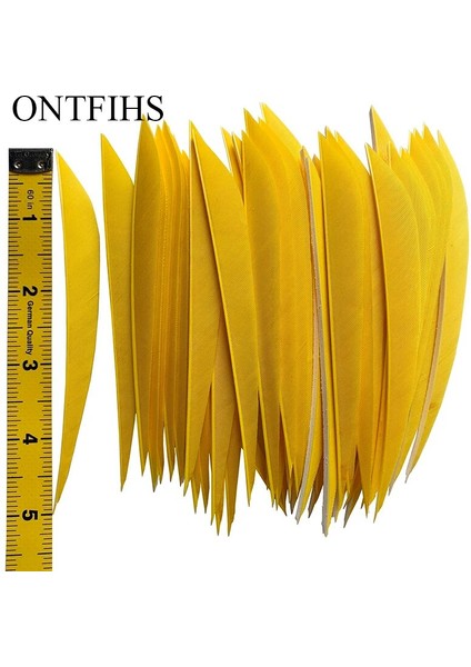 Sarı Stil Hi-Q 5 Inç Türkiye Tüy Ok Fletching Okçuluk Aksesuarları Avcılık Atış - Söğüt Yaprağı Şekli (Yurt Dışından) modelleri