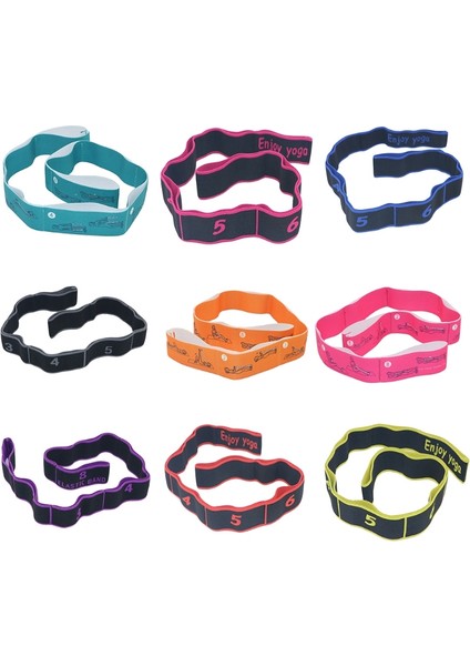 Fildişi Tarzı Yetişkin Yoga Çekme Kayışı Kemer Polyester Lateks Elastik Latin Dansı Streç Bant Döngü Yoga Fitness Egzersiz Direnç Bandı (Yurt Dışından)