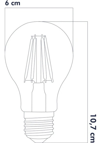 3 Adet LED Ampul 6500K E27 ( Beyaz ) ( A60 )