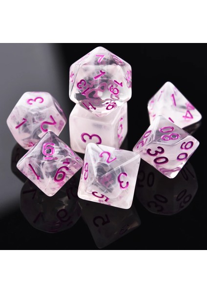 Yeşil Stil Dnd Çokyüzlü 7-Die Yarı Saydam Zar Komple Set D4 D6 D8 D10 %d D12 D20 Trpg Için (Yurt Dışından) fırsatları