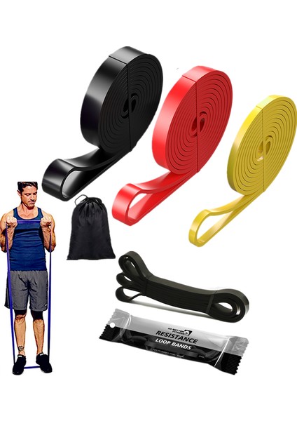 115LB-7PCS-SETD Stili 208CM Doğal Kauçuk Direnç Bantları Setleri Elastik Yogafitness Bandı Gücü Pilates Fitness Ekipmanları Eğitim Genişletici Unisex (Yurt Dışından) modelleri