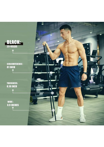 115LB-7PCS-SETD Stili 208CM Doğal Kauçuk Direnç Bantları Setleri Elastik Yogafitness Bandı Gücü Pilates Fitness Ekipmanları Eğitim Genişletici Unisex (Yurt Dışından) indirimleri
