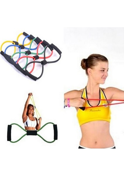 1pc Rastgele Renk Stili Taşınabilir Çekme Halatı Tüp Yoga Egzersiz 8 Şekil Moda Çekme Bandı Ekipmanları Spor Salonu Egzersiz Tüpü Spor Ev Fitness Ekipmanları Aracı (Yurt Dışından) fiyatları