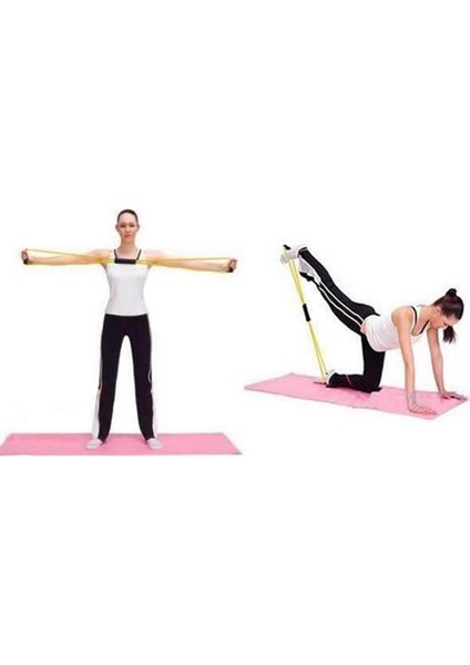 1pc Rastgele Renk Stili Taşınabilir Çekme Halatı Tüp Yoga Egzersiz 8 Şekil Moda Çekme Bandı Ekipmanları Spor Salonu Egzersiz Tüpü Spor Ev Fitness Ekipmanları Aracı (Yurt Dışından) indirimleri