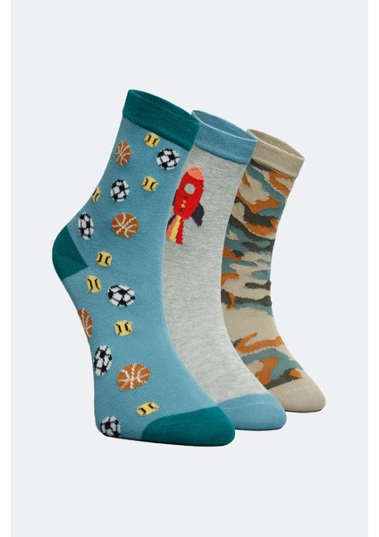 3'lü Erkek Çocuk Soket Karışık Çorap fiyatları