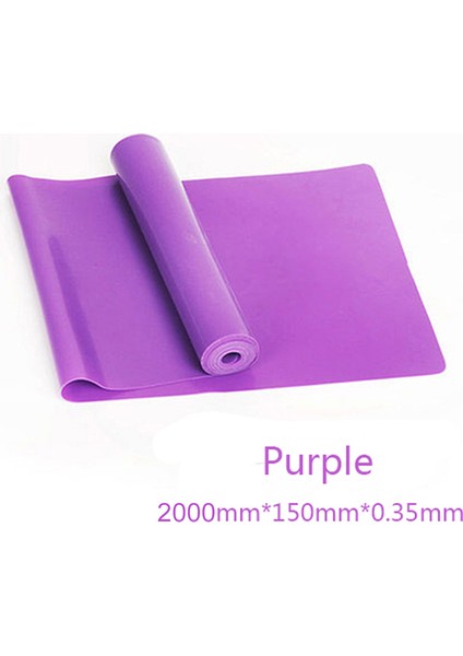 Mor 2000MM Stili Doğal Kauçuk Yoga Pilates Streç Direnç Bandı Elastik Egzersiz Fitness Bandı Yoga Çekme Halatı Eğitim Egzersiz Salonu Crossfit (Yurt Dışından)
