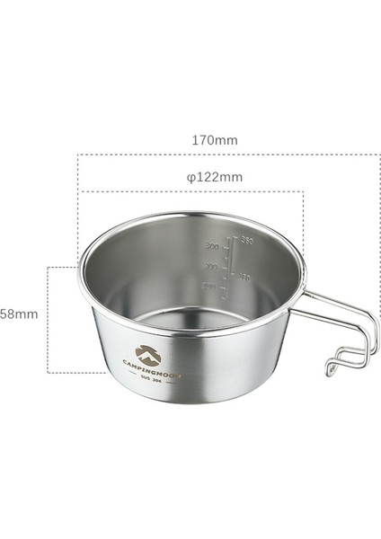 Sadece Çanta Stili Campıngmoon Paslanmaz Çelik Kamp Sierra Fincan Tencere Hafif Kompakt Kamp Pot Yürüyüş Kahve Kupa Kase Bardak Sofra Takımı (Yurt Dışından) fırsatları