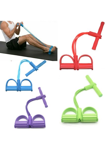 Mor Tarzı Fitness Sakız 4 Tüp Direnç Bantları Lateks Pedal Egzersizi Mekik Çekme Halatı Genişletici Elastik Bantlar Yoga Ekipmanı Pilates Egzersizi (Yurt Dışından) fiyatları
