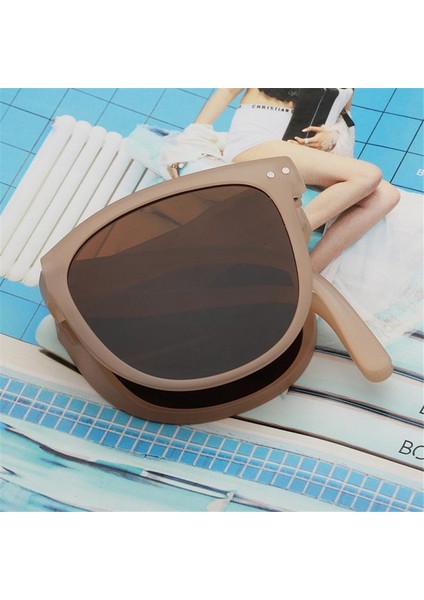 No.2 Tarzı Güneş Gözlüğü Moda Rahat Burun Yastıkları Katlanabilir Ultra Hafif Anti-Ultraviyole Sonbahar Yeni Stil Kadın Retro Fotoğraf Очки 안경 (Yurt Dışından)