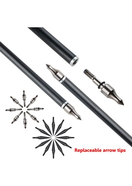 6 Adet Tarzı Huntingdoor Cam Elyaf Avcılık Okları 80CM Çap 8mm Plastik Tüy Çocuk Pratice Okçuluk Için Değiştirilebilir Ok Noktası (Yurt Dışından) fırsatları