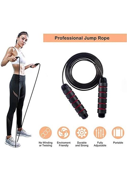 Siyah Stil Atlama Ipi Fitness Egzersiz Rulman Ağırlıklı Saplı Çelik Tel Ayarlanabilir Hız Ip Atlama Ipi Açık Ev Spor Salonu Spor (Yurt Dışından) modelleri